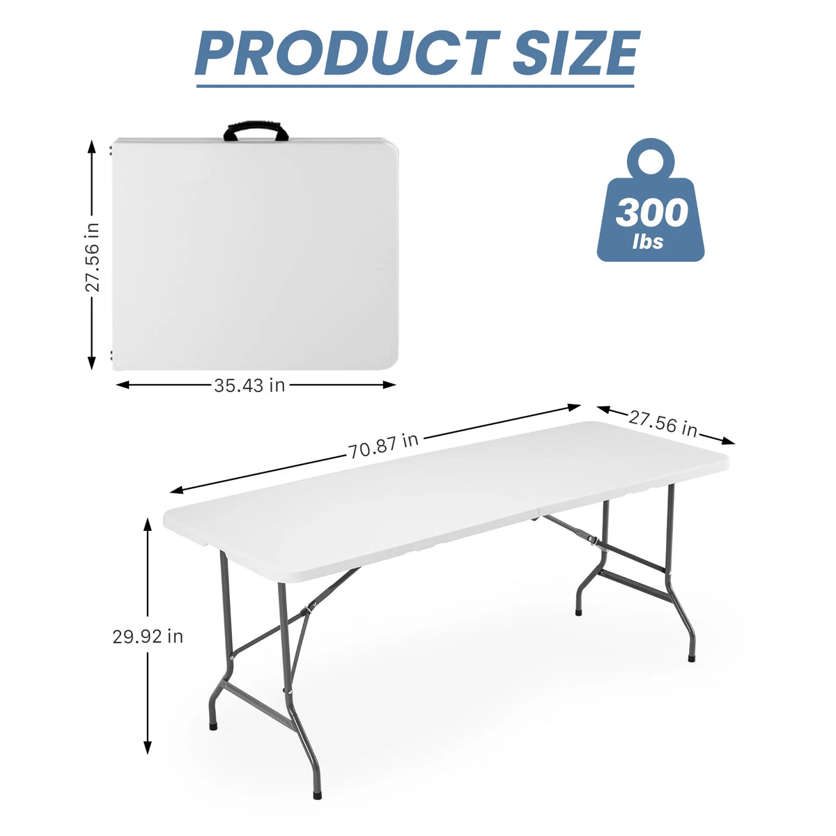 MCQ Folding Portable Outdoor Picnic Table With Carrying Handle