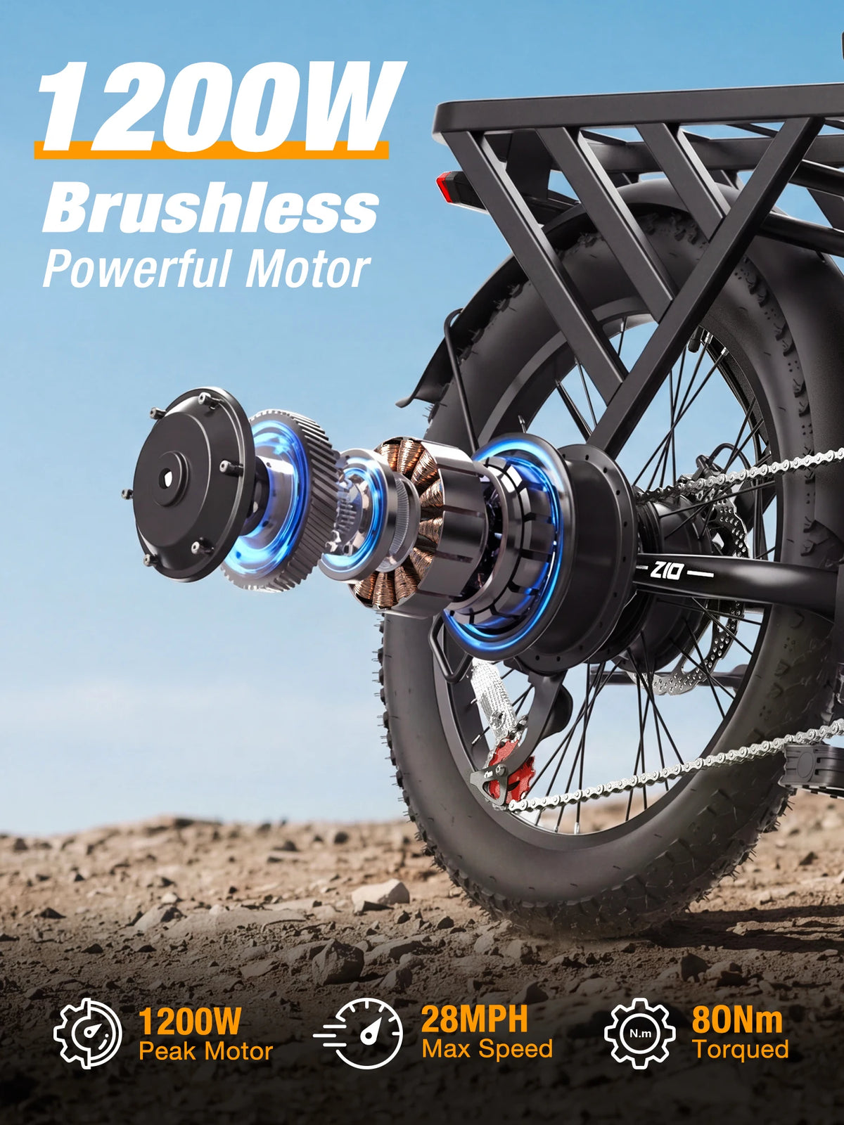 Hopepeak Z10 Folding Electric Bike With 7 Speed Commuter Design