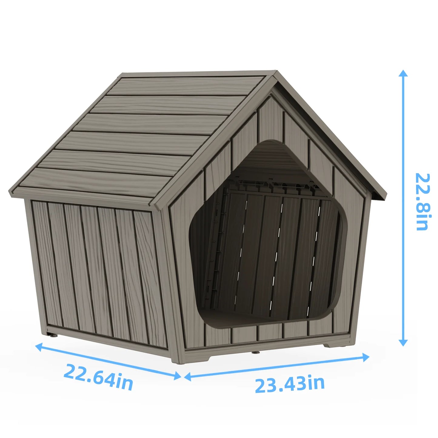 Gable Roof Plastic Pet House Waterproof Outdoor Dog Shelter