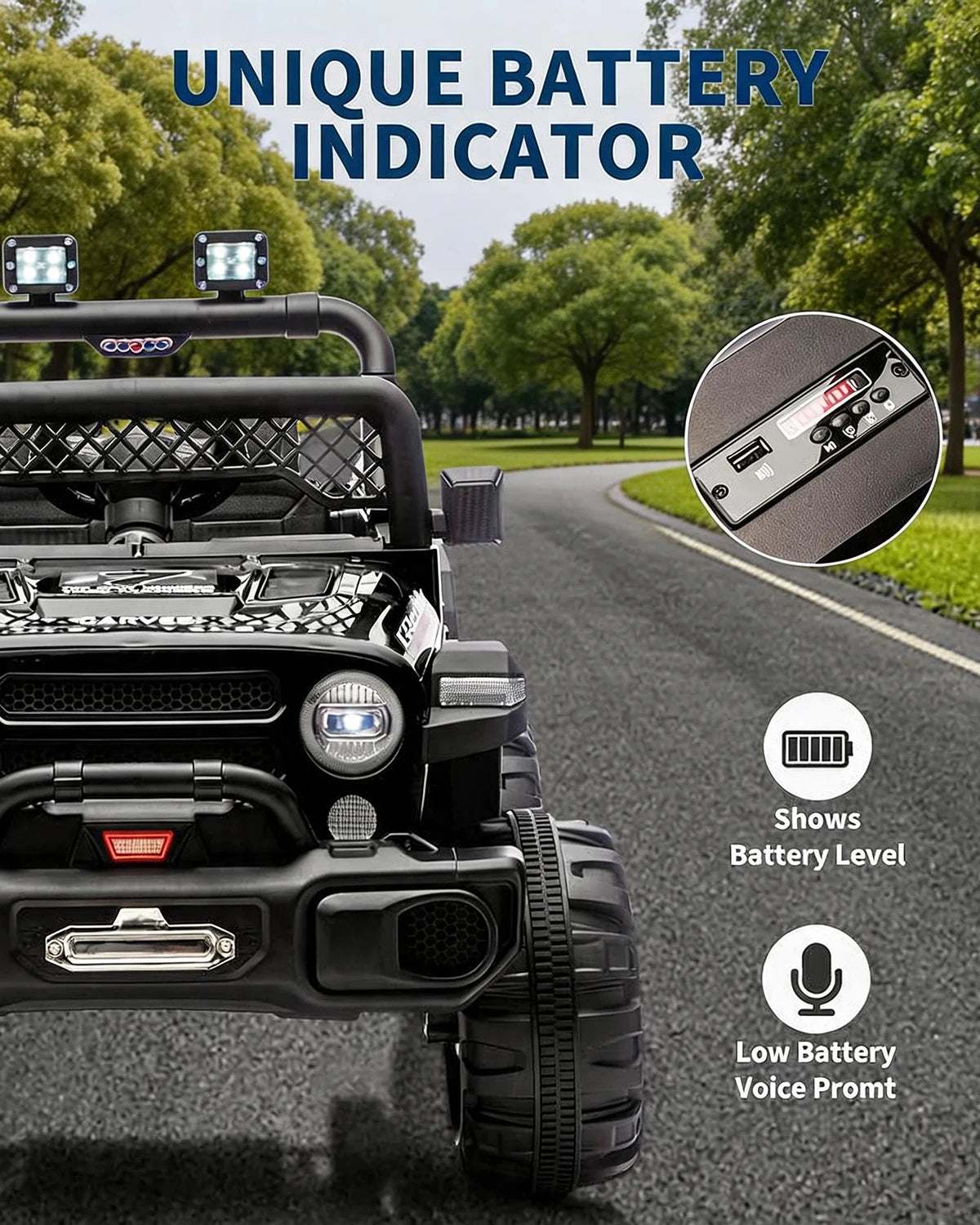 12V Kids Ride On Truck With Parent Remote, 2x550W Motors, 3 Speeds, Spring Suspension, Bluetooth Music, LED Lights Ages 2-8
