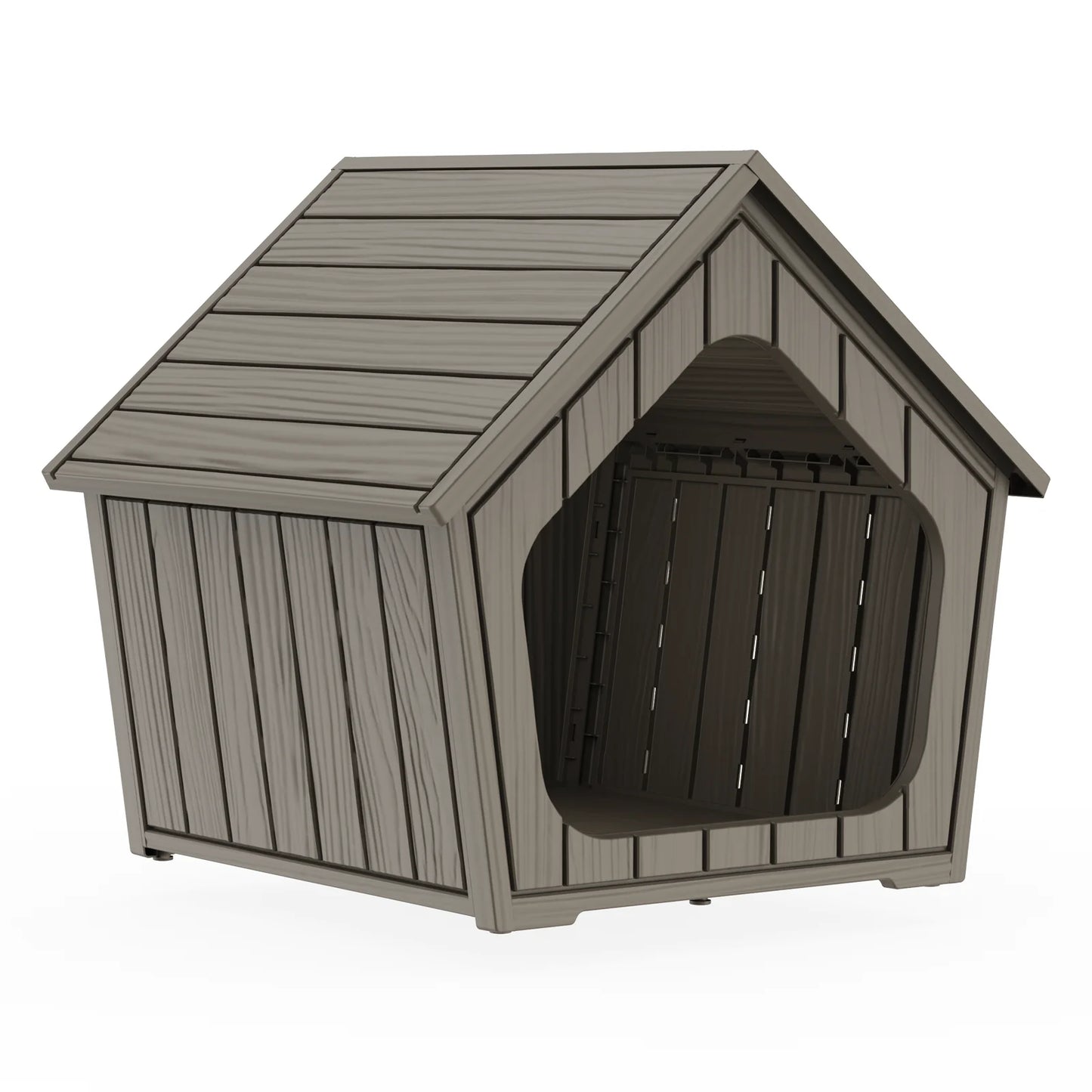 Gable Roof Plastic Pet House Waterproof Outdoor Dog Shelter