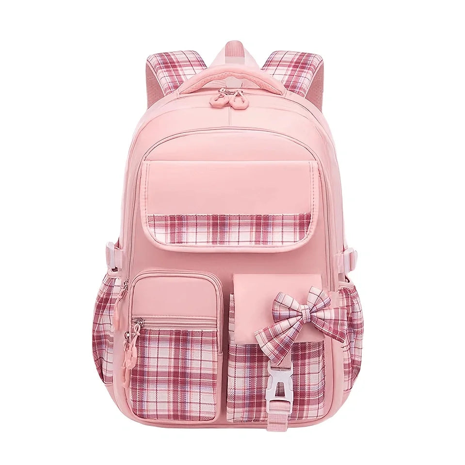 Lightweight Student Backpack With Reflective Strips And Multiple Pockets