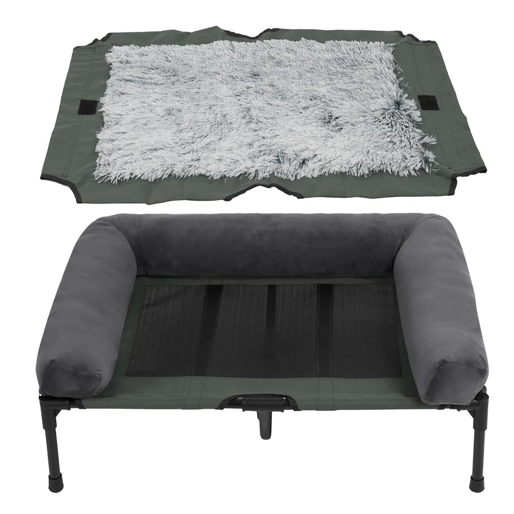 Borwart Raised Dog Bed With Cooling Breathable Outdoor Cot