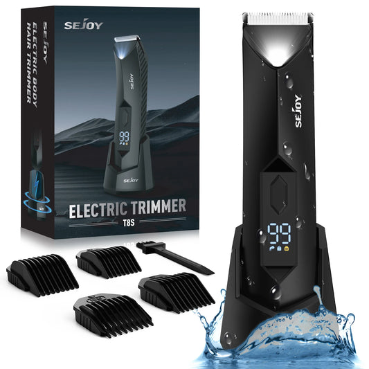 SEJOY Body Hair Trimmer for Men Waterproof Rechargeable Groomer