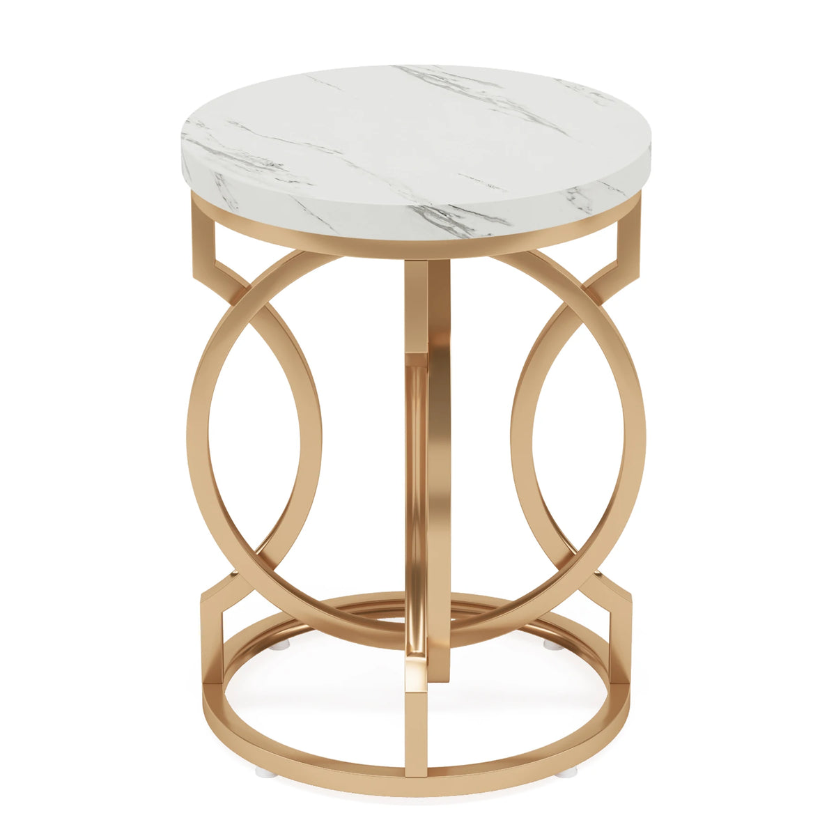 Tribesigns Modern Round End Table With O-Shaped Base