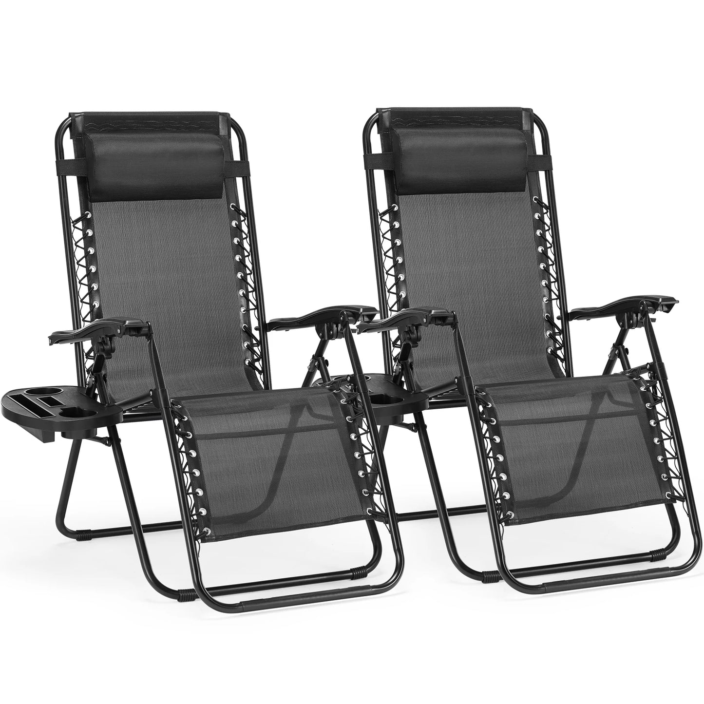 JHK Zero Gravity Portable Recliner Chair With Cup Holders