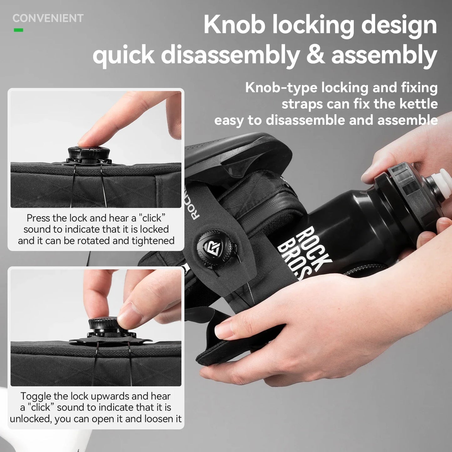 ROCKBROS Bicycle Multifunctional Tail Bag With Water Bottle Holder
