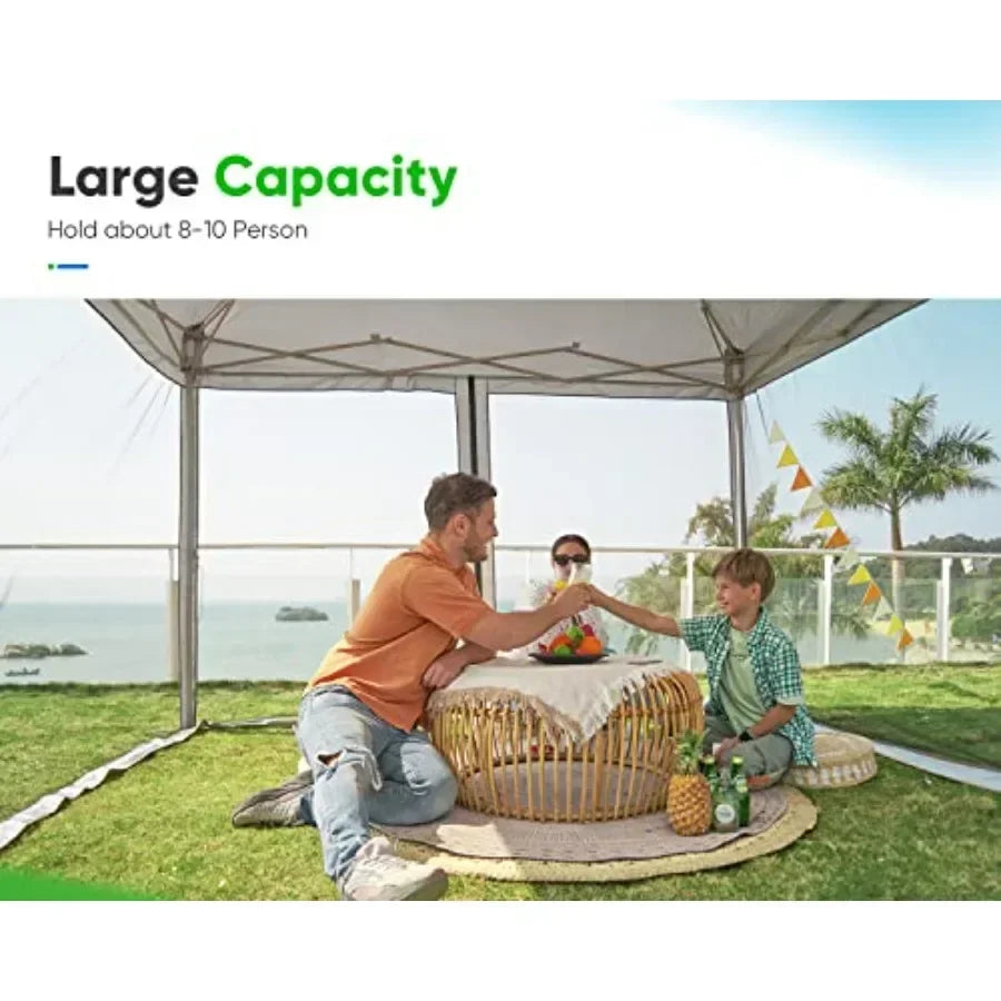 Portable Pop Up Gazebo Tent With Netting Fully Waterproof