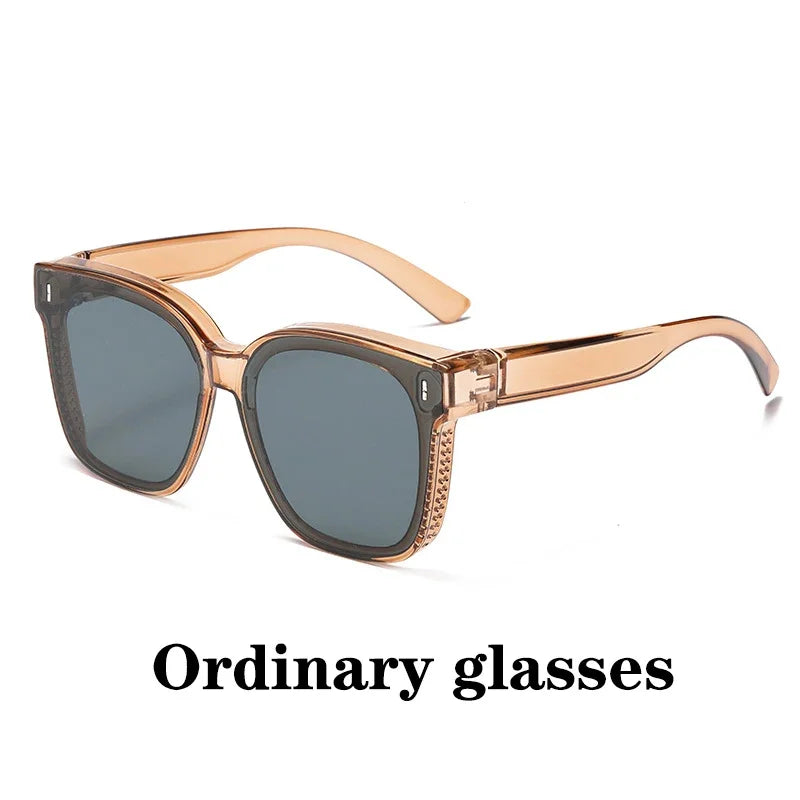 Polarized Clip-On Sunglasses For Glasses Wearers UV400 Protection For Driving