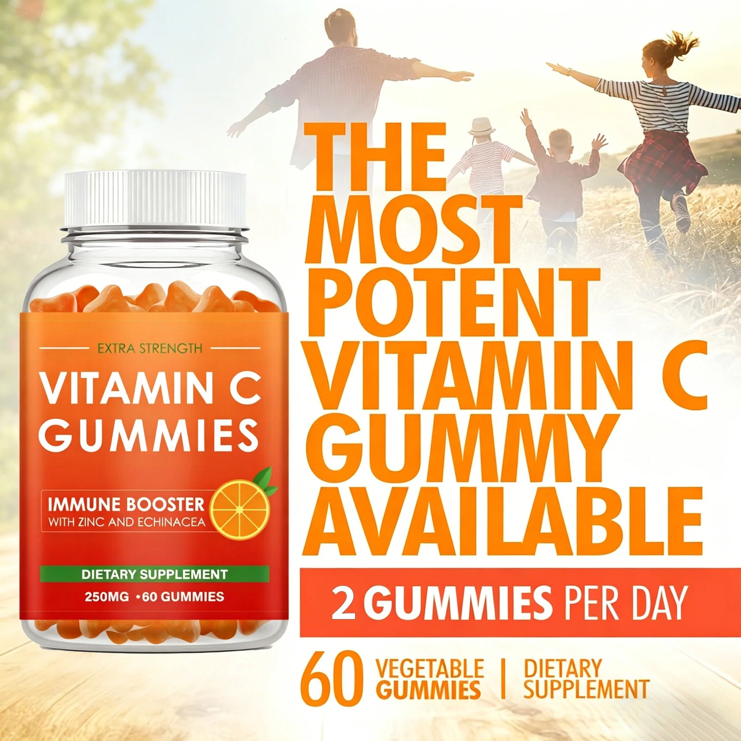 Vitamin C Gummies Immune Support Antioxidant Boost 60 Count