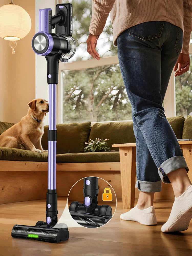 SUXIANGVAC Cordless Vacuum Cleaner 500W 55KPa Self Standing LED Screen