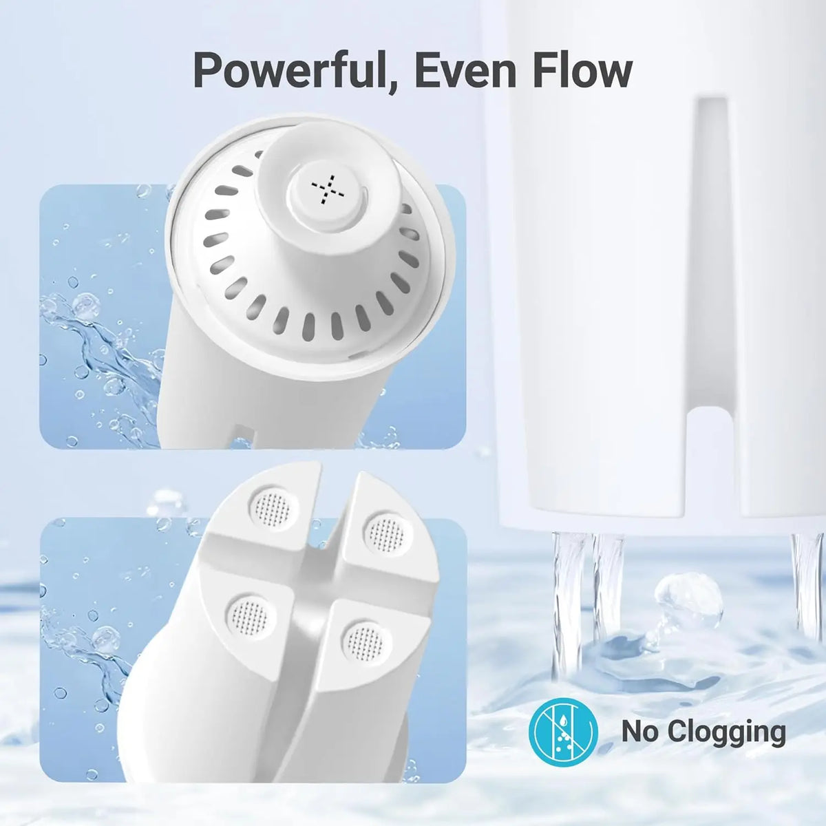 AQUA CREST Replacement for Brita® Filter, Brita® Water Pitchers and Dispensers, Classic OB03, Mavea® 107007, and More