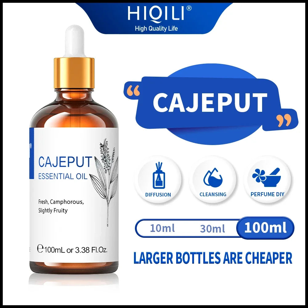 HIQILI Cajeput Essential Oil Pure Steam Distilled From Leaves