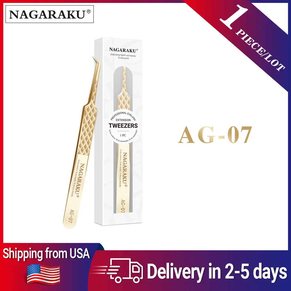 Nagaraku AG Eyelash Extension Tweezers For Volume Fans Fiber Tip
