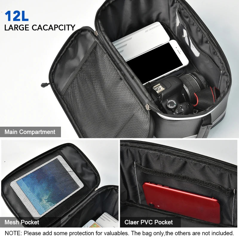 Bike Trunk Bag Water Resistant Rear Bag For MTB RainCover