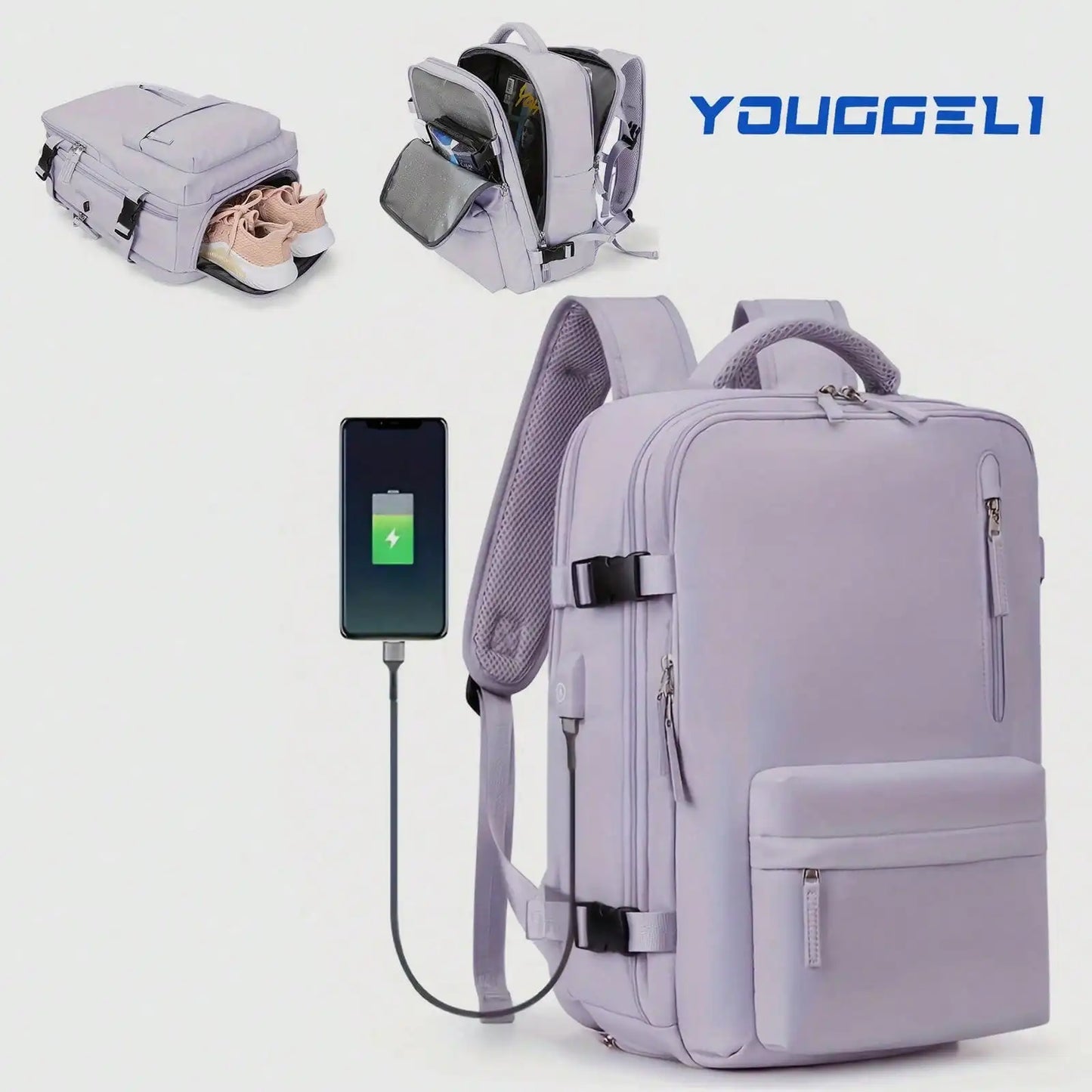 Unisex Laptop Backpack With Waterproof Compartment