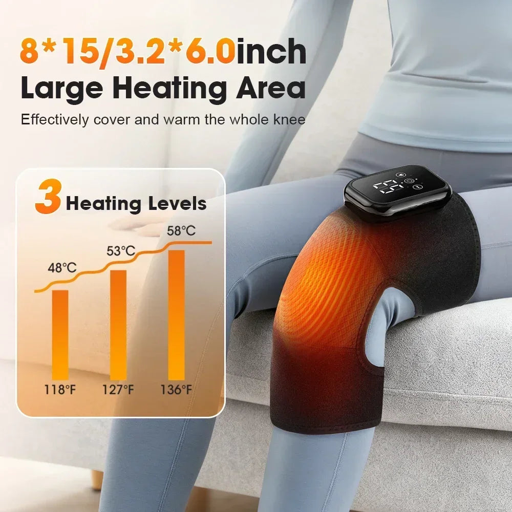 Hailicare Electric Knee Heating Massager Brace For Pain Relief