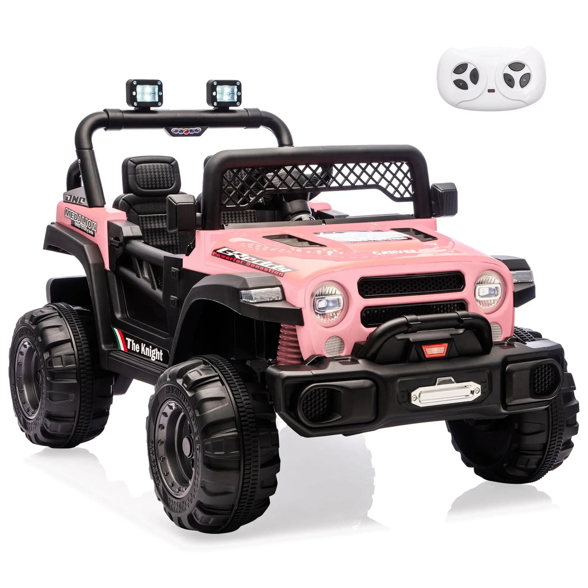 12V Kids Ride On Truck With Parent Remote, 2x550W Motors, 3 Speeds, Spring Suspension, Bluetooth Music, LED Lights Ages 2-8