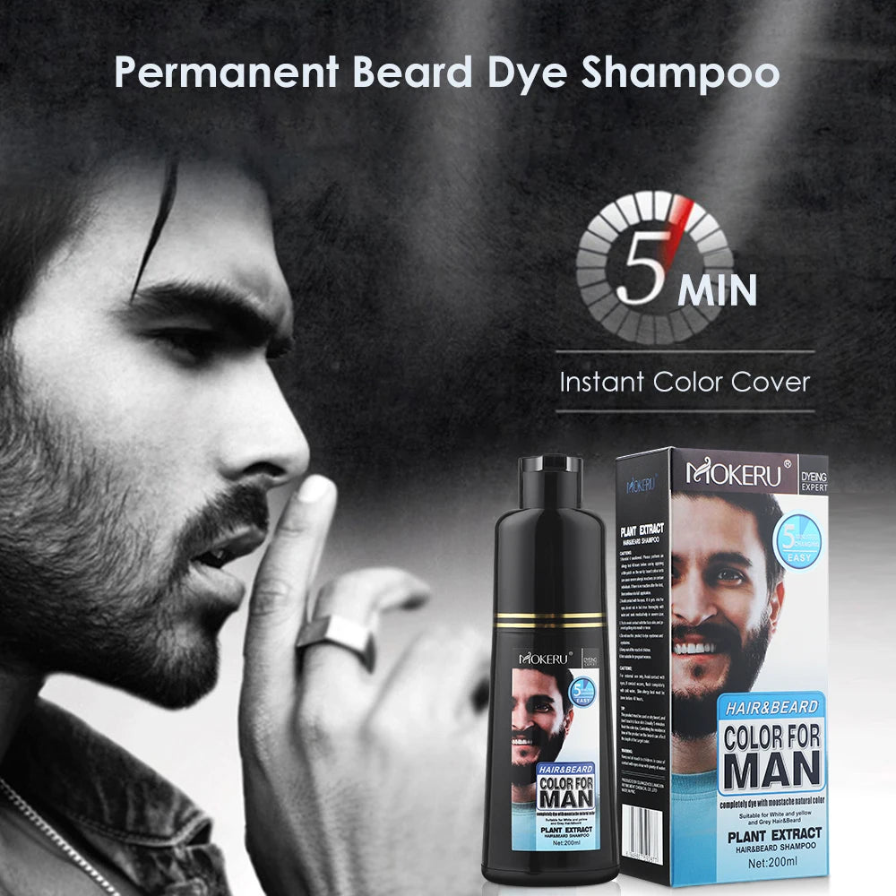 Ms.Dear Beard Dye Shampoo For Men Nourishing Repair And Coverage