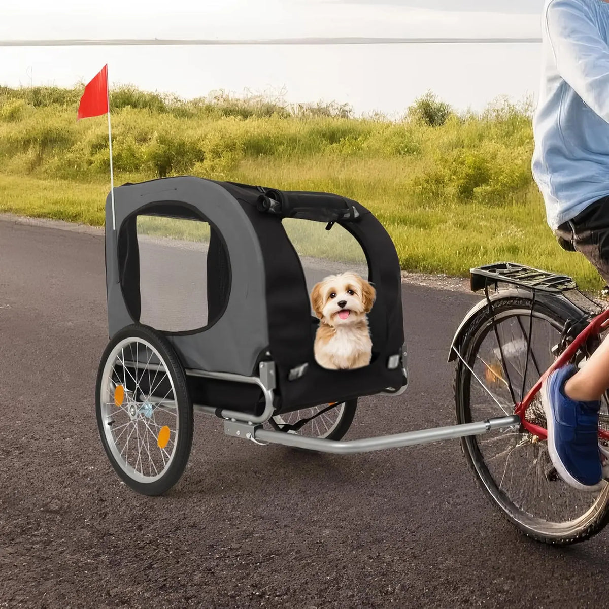 HiMISS Dog Bike Trailer Jogging Stroller Collapsible Ventilated Waterproof