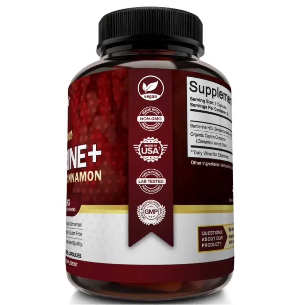 SOOMIIG Berberine HCl With Ceylon Cinnamon Extract For Blood Sugar