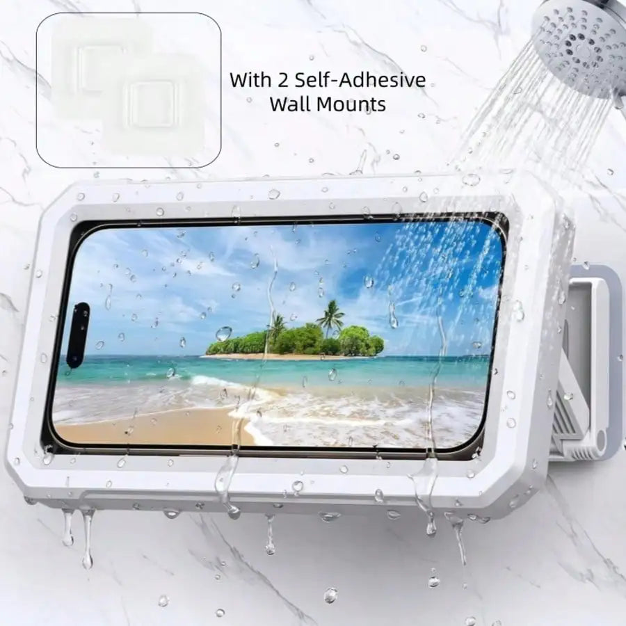 Waterproof Shower Phone Holder With 360 Degree Adjustable Wall Mount