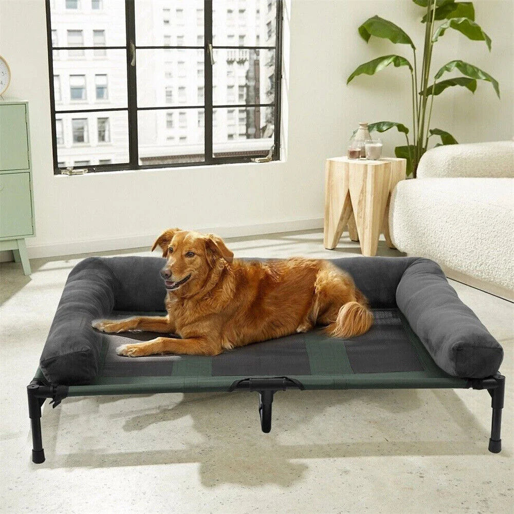 Borwart Raised Dog Bed With Cooling Breathable Outdoor Cot