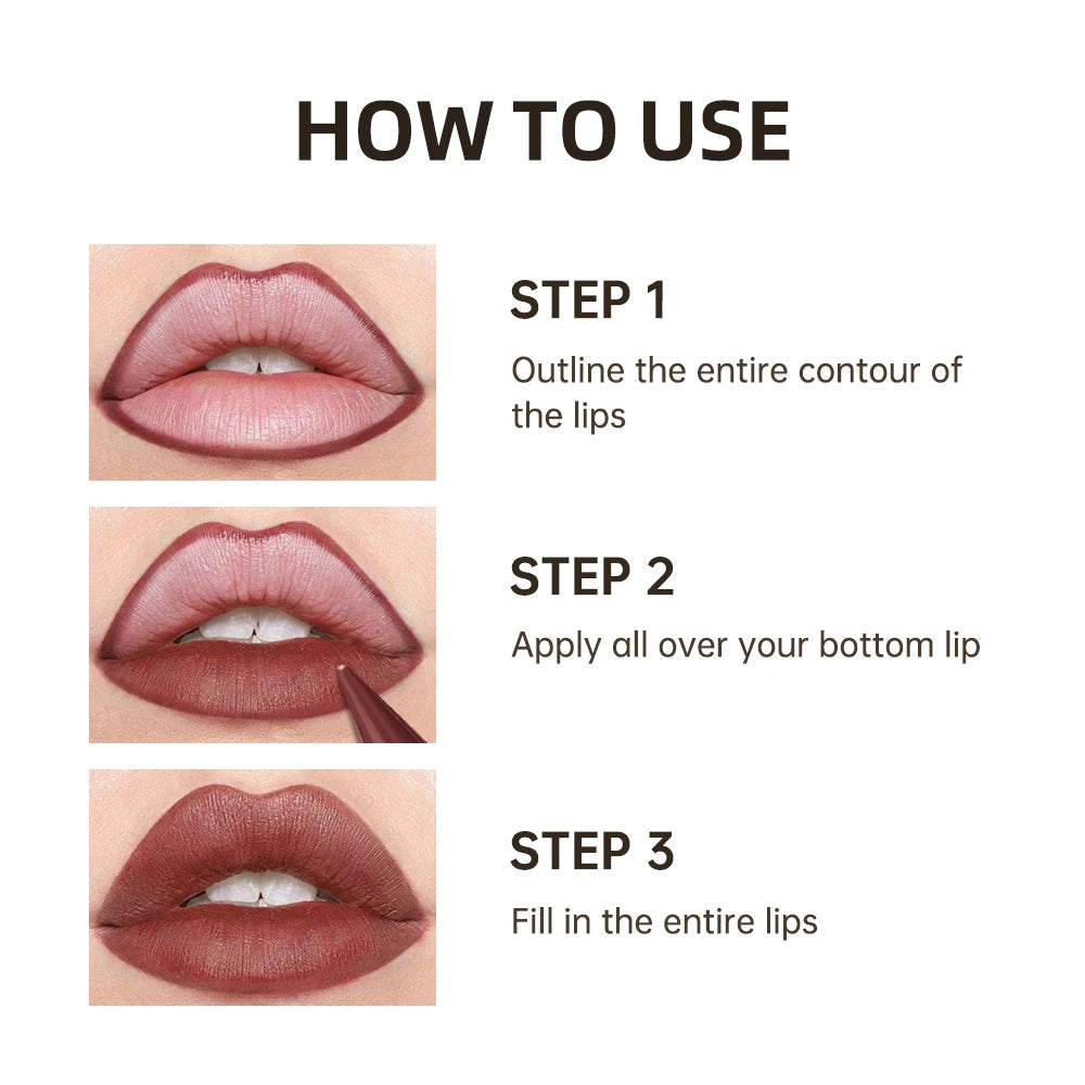 Ibcccndc Gradient Lip Crayon Waterproof Longwear Makeup Cosmetic