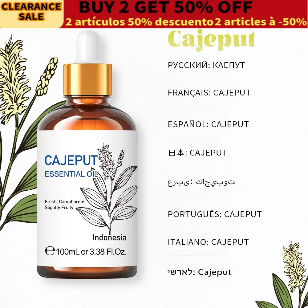 HIQILI Pure Cajeput Essential Oil For Diffuser Aromatherapy Care