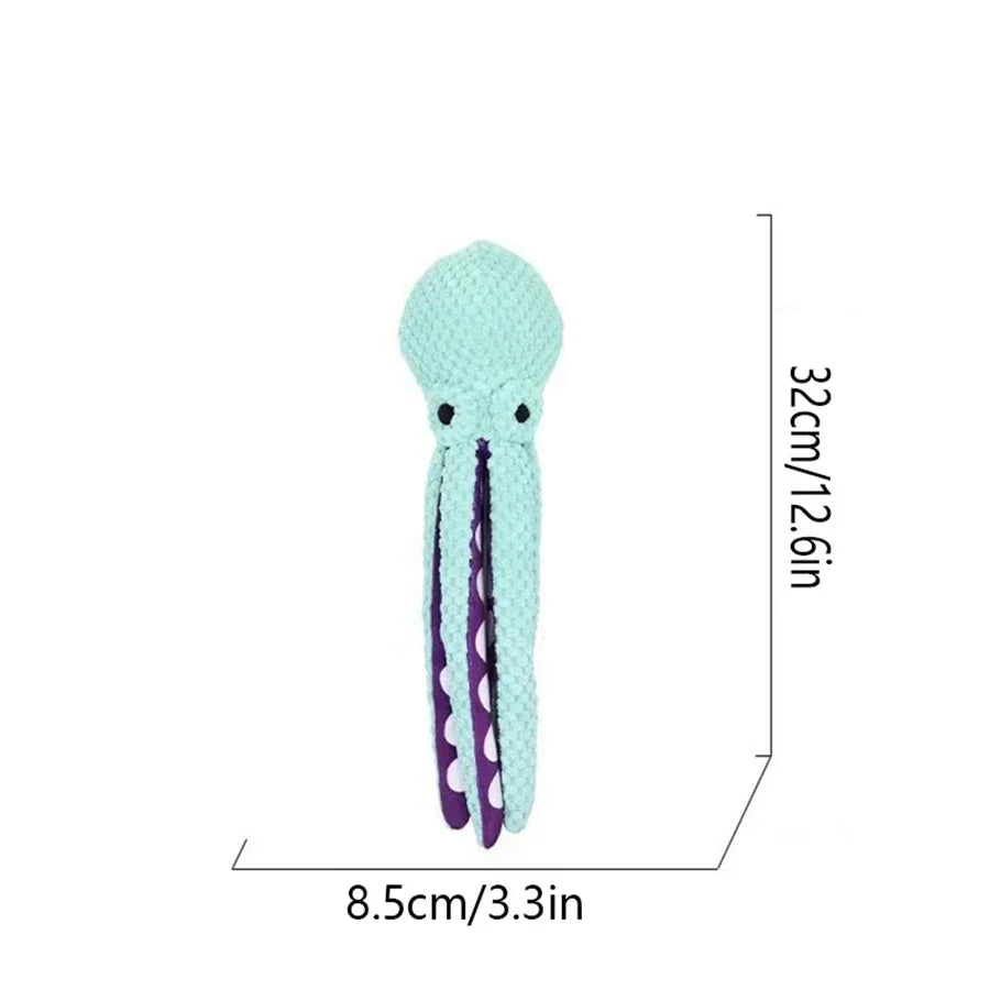 Interactive Dog Toy Pet Plush Octopus For Boredom