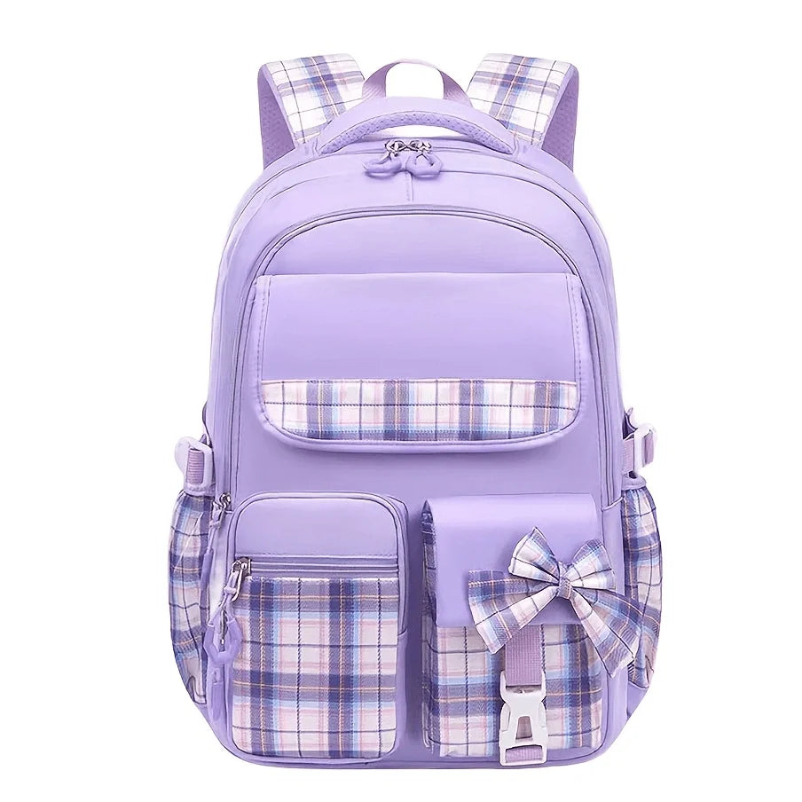 Lightweight Student Backpack With Reflective Strips And Multiple Pockets