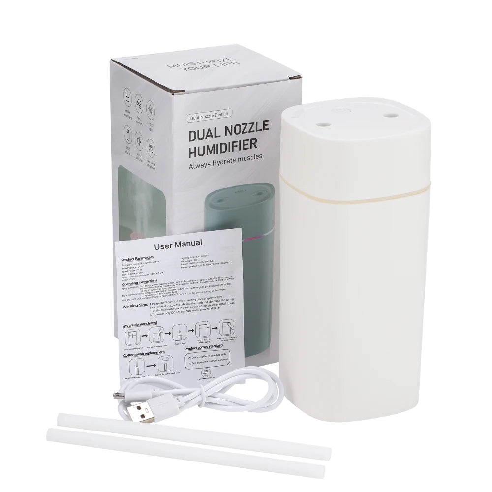 USB Portable Cool Mist Humidifier Aroma Diffuser With Night Light