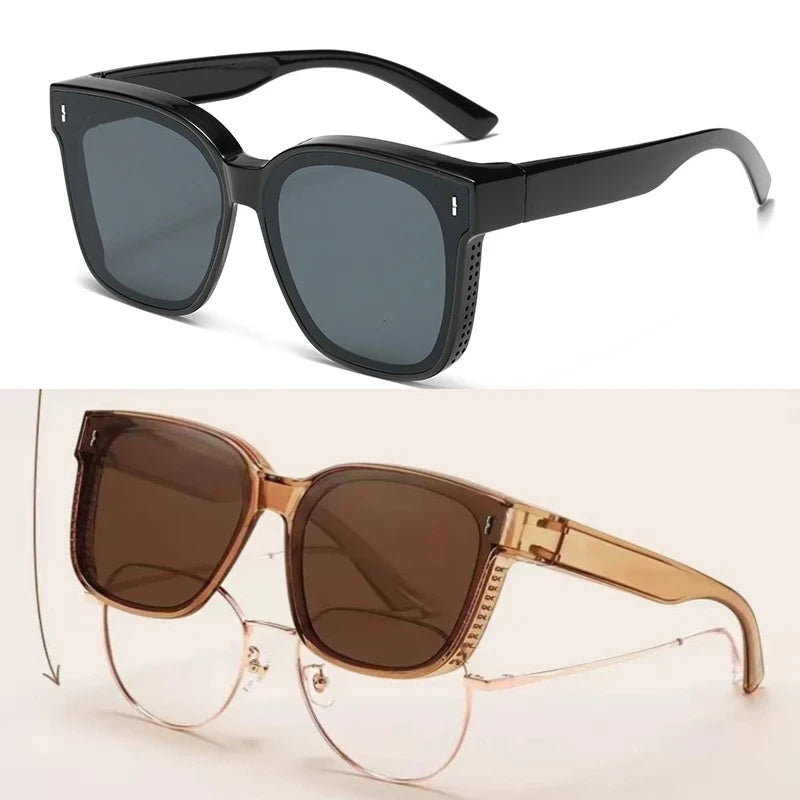 Polarized Clip-On Sunglasses For Glasses Wearers UV400 Protection For Driving