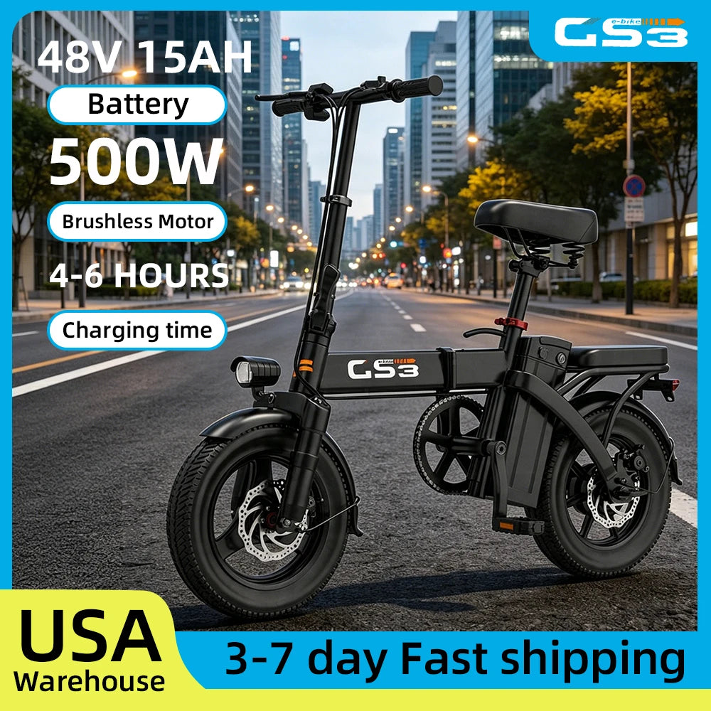 Uplee GS3 Lightweight Folding Electric Bicycle With 500W Motor