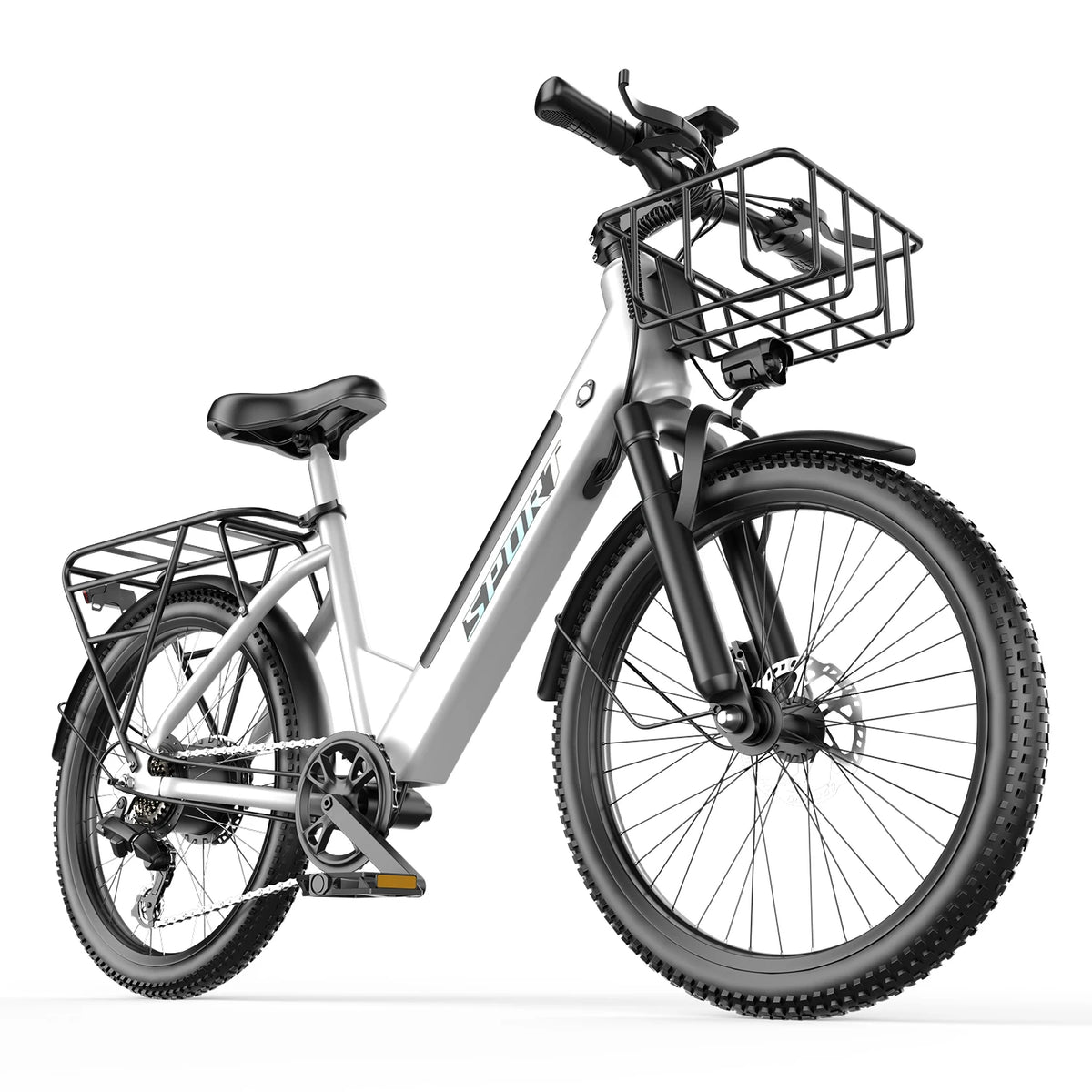 ASKGO 1500W Peak Motor Electric Mountain Bike With Basket