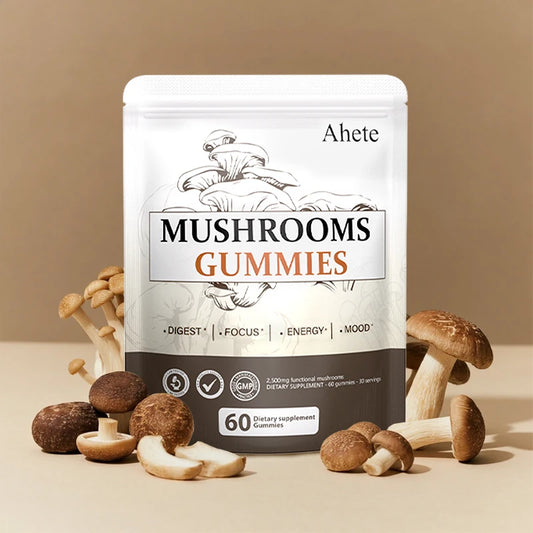 Ahete Mushroom Gummies Seven Mushroom Blend For Digestive Support