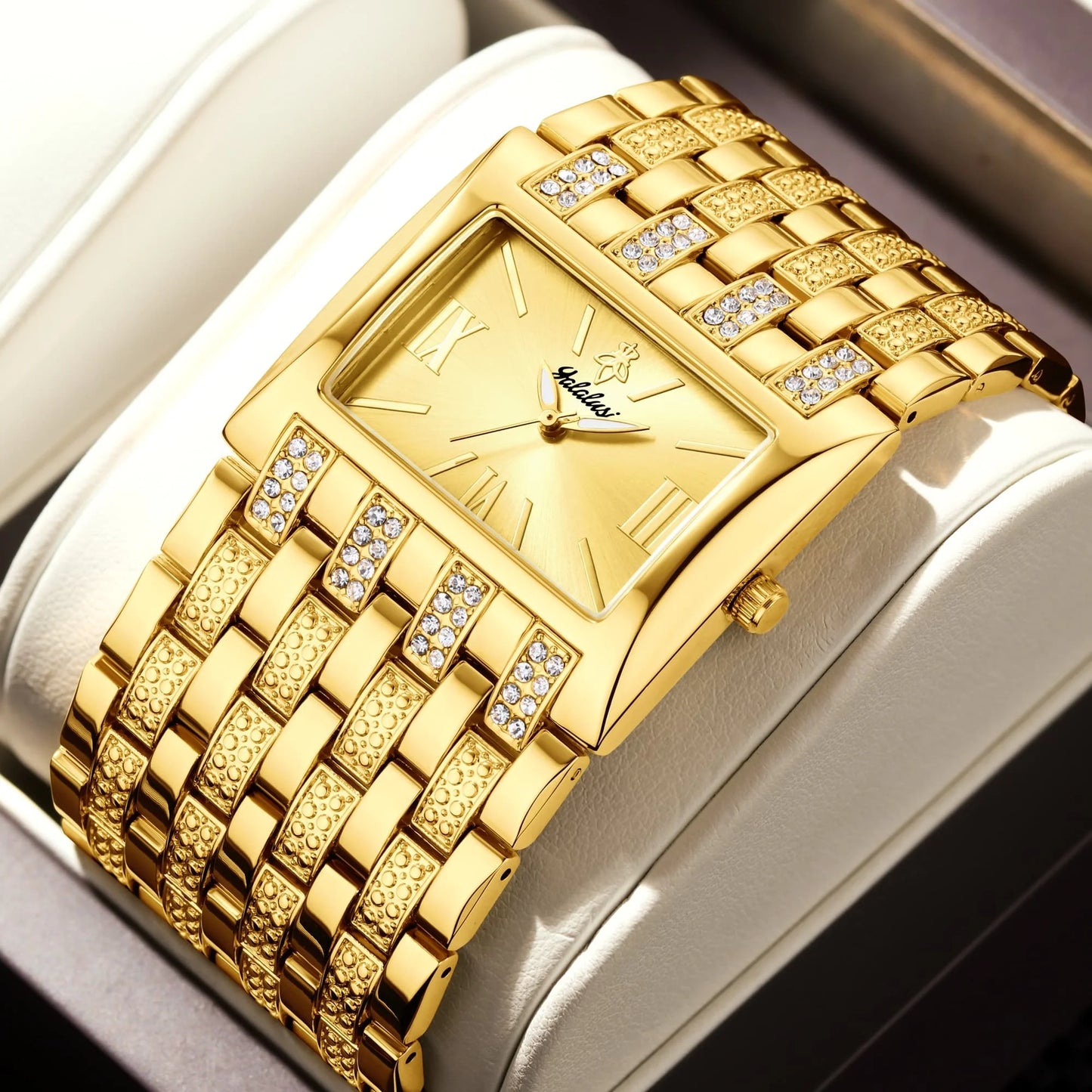 YaLaLuSi Plated Quartz Womens Watch Luxury Style Gift Box