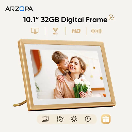 Arzopa Metal Digital Photo Frame With WiFi Touch Screen 32GB