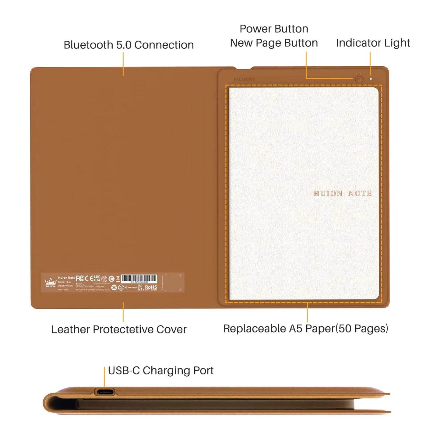 Huion Note Smart Notebook Wireless Graphics Tablet With 50 Pages