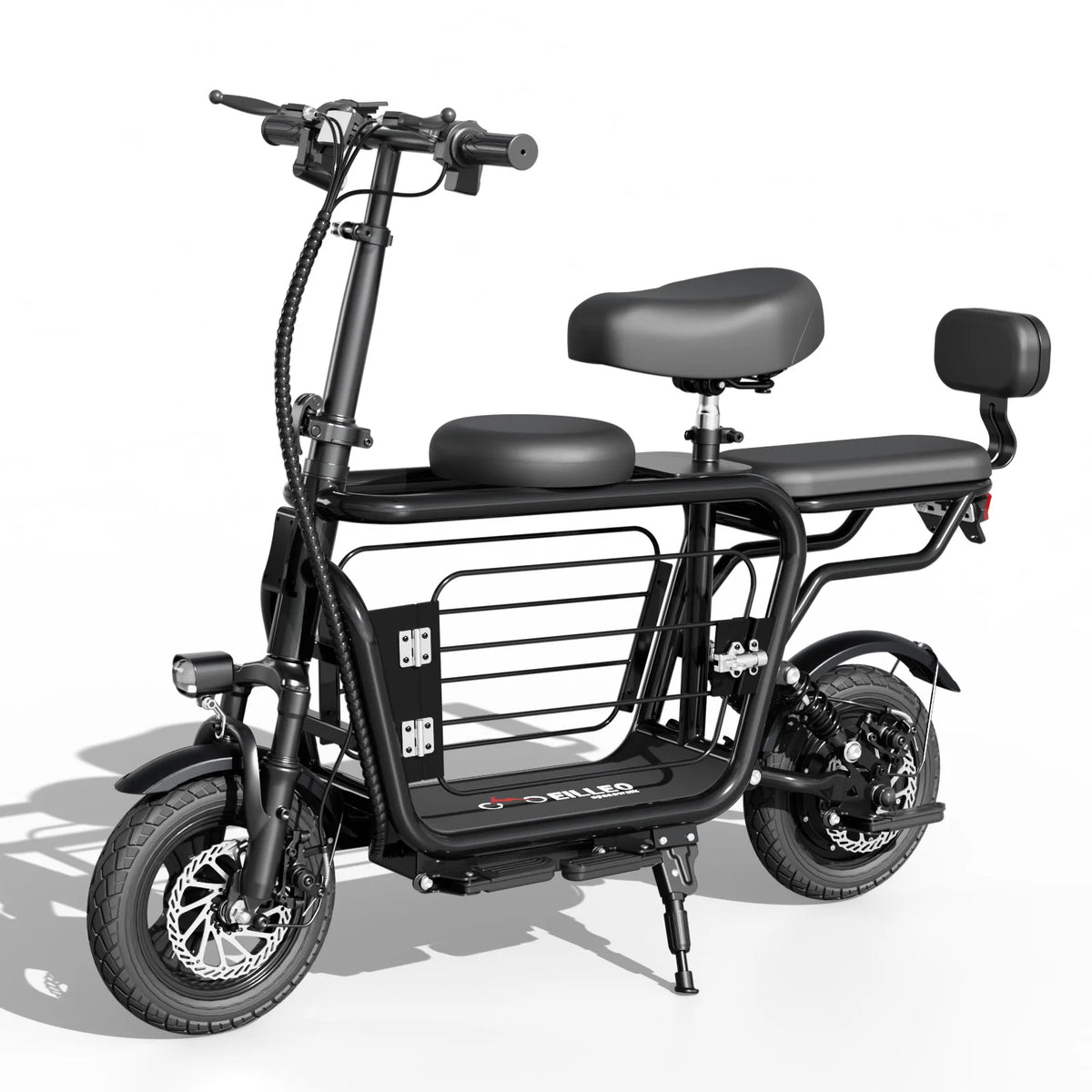 Eilleo Spacewalk Electric Scooter With Seat And Large Pet Basket