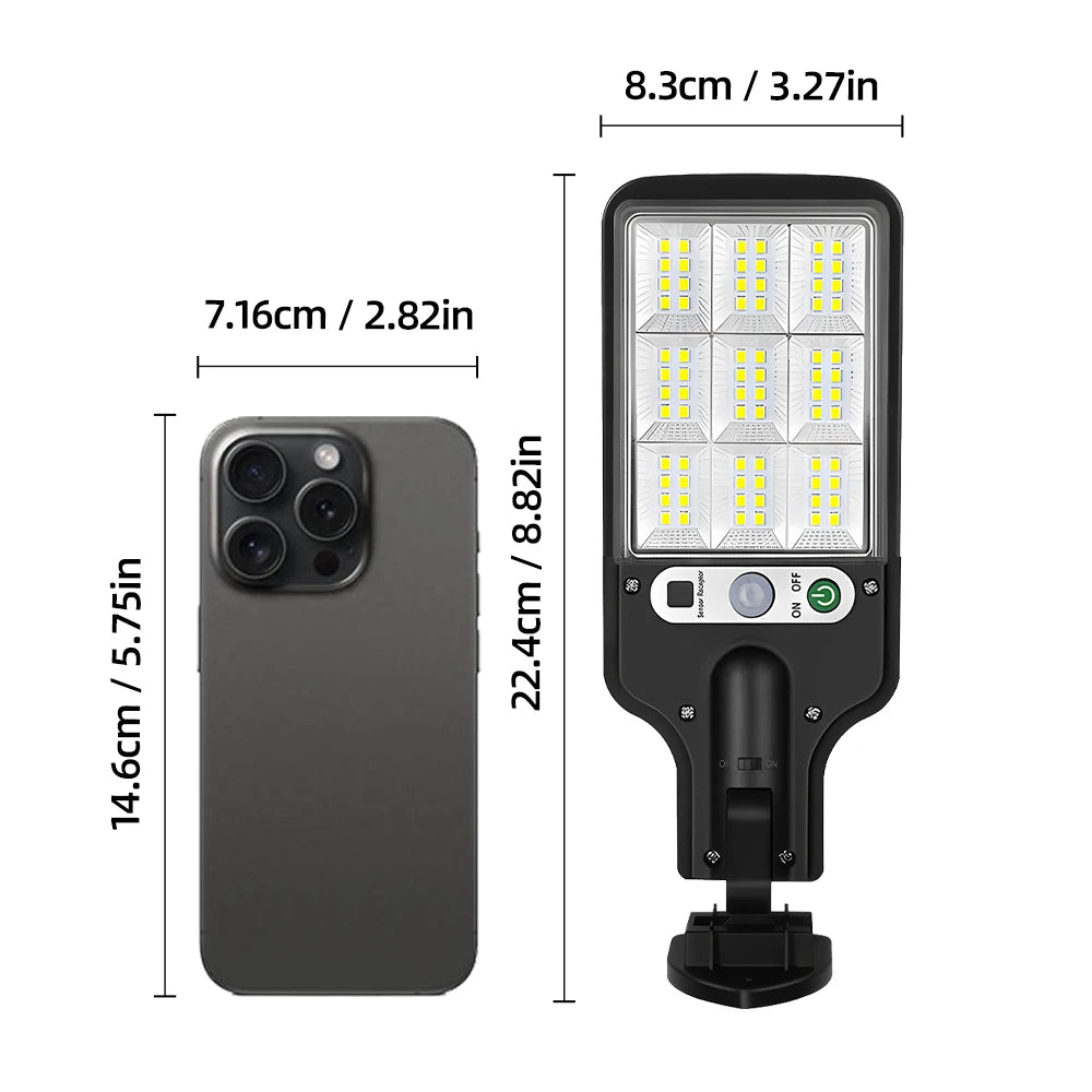 Solar Led Outdoor Wall Lamp With Remote Motion Sensor