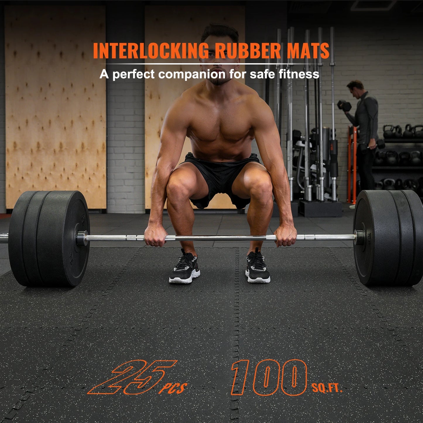 SucceBuy Interlocking Gym Floor Mats EVA Rubber Top Waterproof