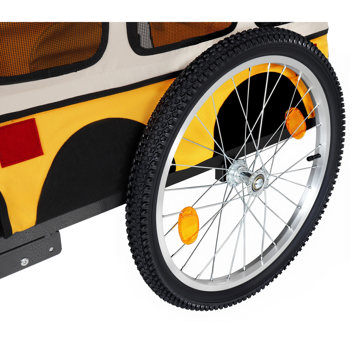 Foldable Dog Bike Trailer with All Terrain Wheels and Flag