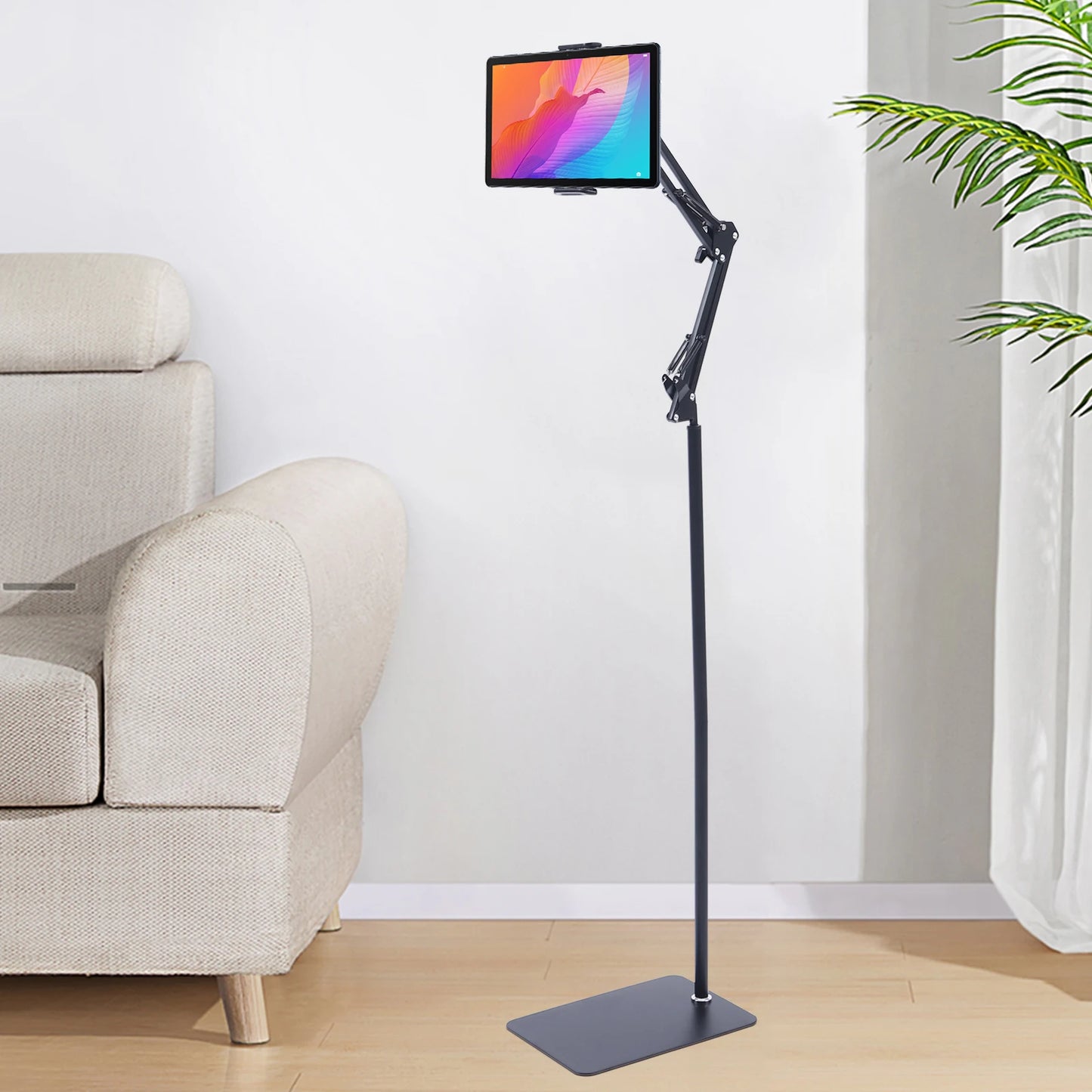 360 Degree Tablet Floor Stand With Adjustable Height Mount