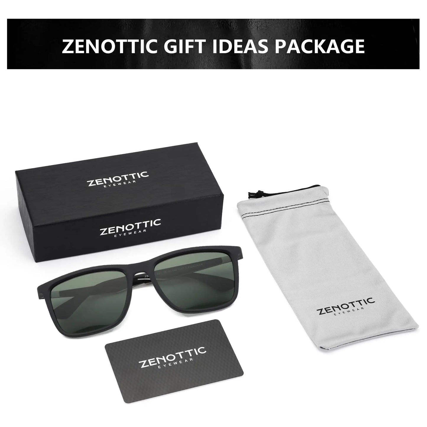 Zenottic Polarized Sunglasses For Men Ultralight Carbon Fiber Frame UV400