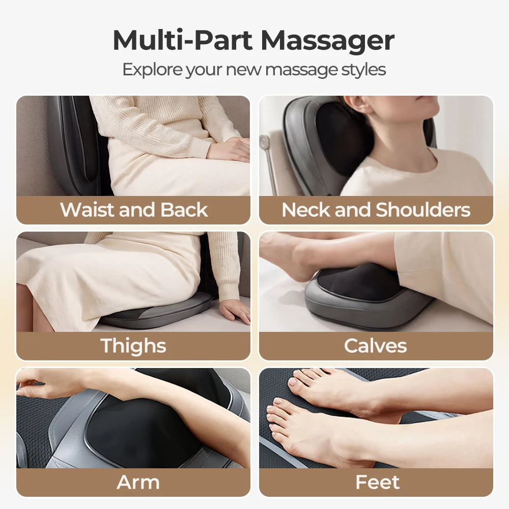 HIMOUTA Shiatsu Neck Back Massager With Heat For Office Chair