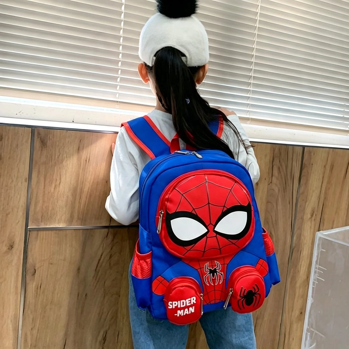Mesuca 3D Spider Kids Backpack Lightweight Oxford School Bag