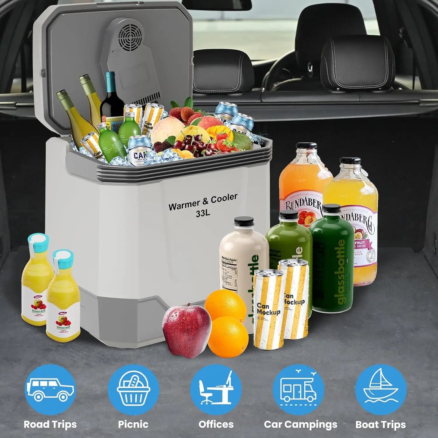 Electric Cooler And Warmer Portable Car Refrigerator For Travel