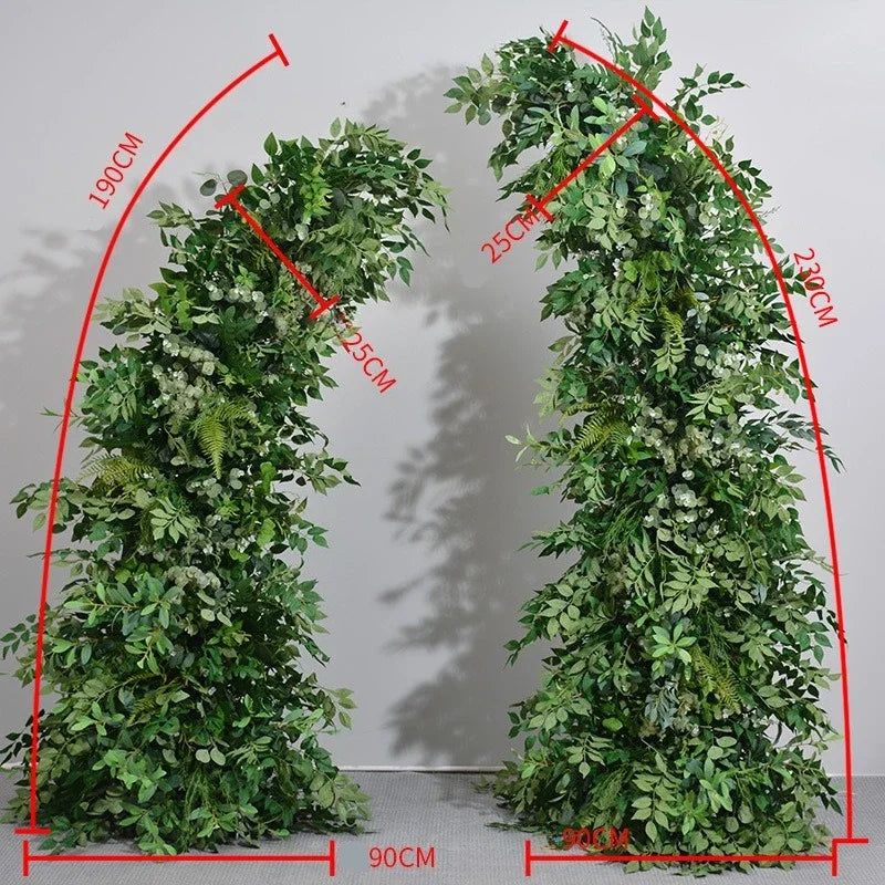 180Cm Artificial Cow Horn Flower & Green Plant Arrangement – Ideal for Proposal Scene, Wedding Arch Decor & Stunning Background