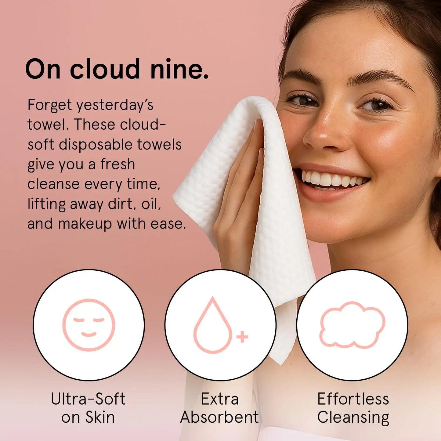 Disposable Face Towels Ultra Soft Facial Wipes 60 Count